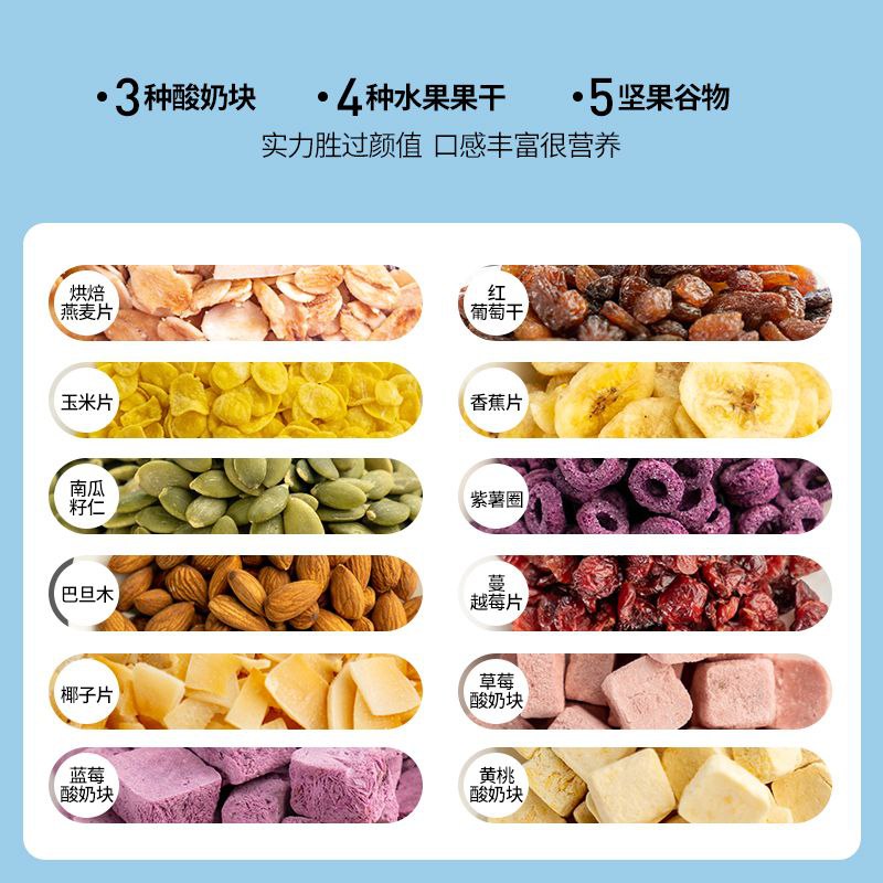 #麦片 #食品饮料 #果粒 #代餐 德富祥酸奶果粒麦片早餐即食代餐饱腹食品冲饮水果坚果谷物燕麦片【包邮】【市场价】 14.90 元【券后价】 7.9 元【领券下单】
