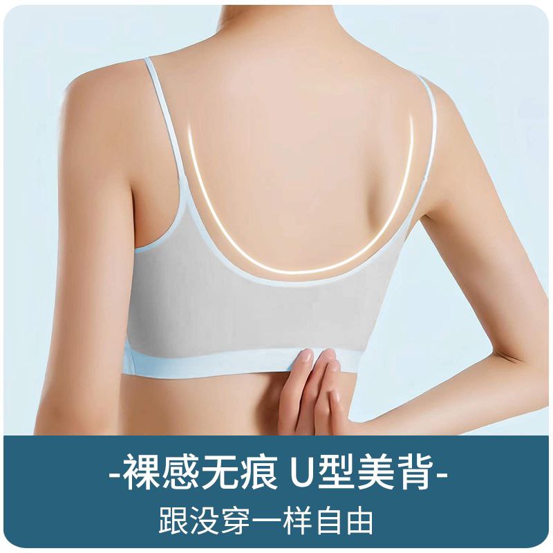#文胸 #内衣 #服装穿戴 无痕内衣女夏季薄款大胸显小美背冰丝轻运动背心式大码文胸200斤【包邮】【市场价】 65 元【券后价】 61.9 元【领券下单】